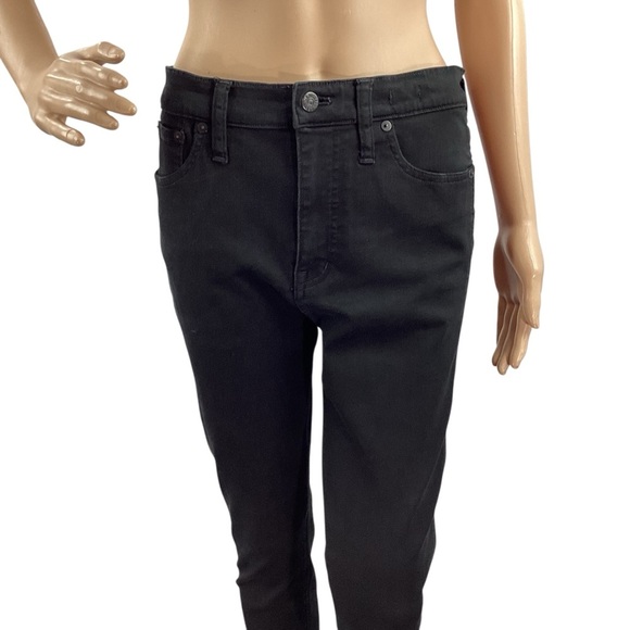 Madewell 10" High Riser Skinny Skinny Jeans Black Size 30 - Picture 2 of 7